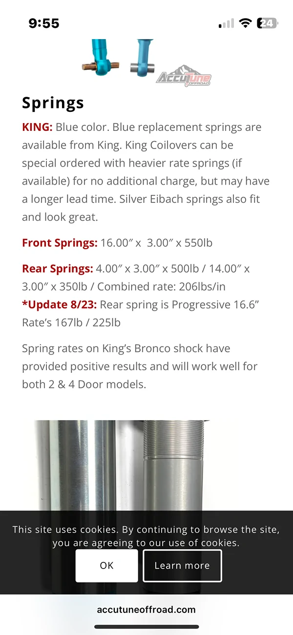 Ford Bronco KING 2.5 OEM performance shocks issues IMG_7609