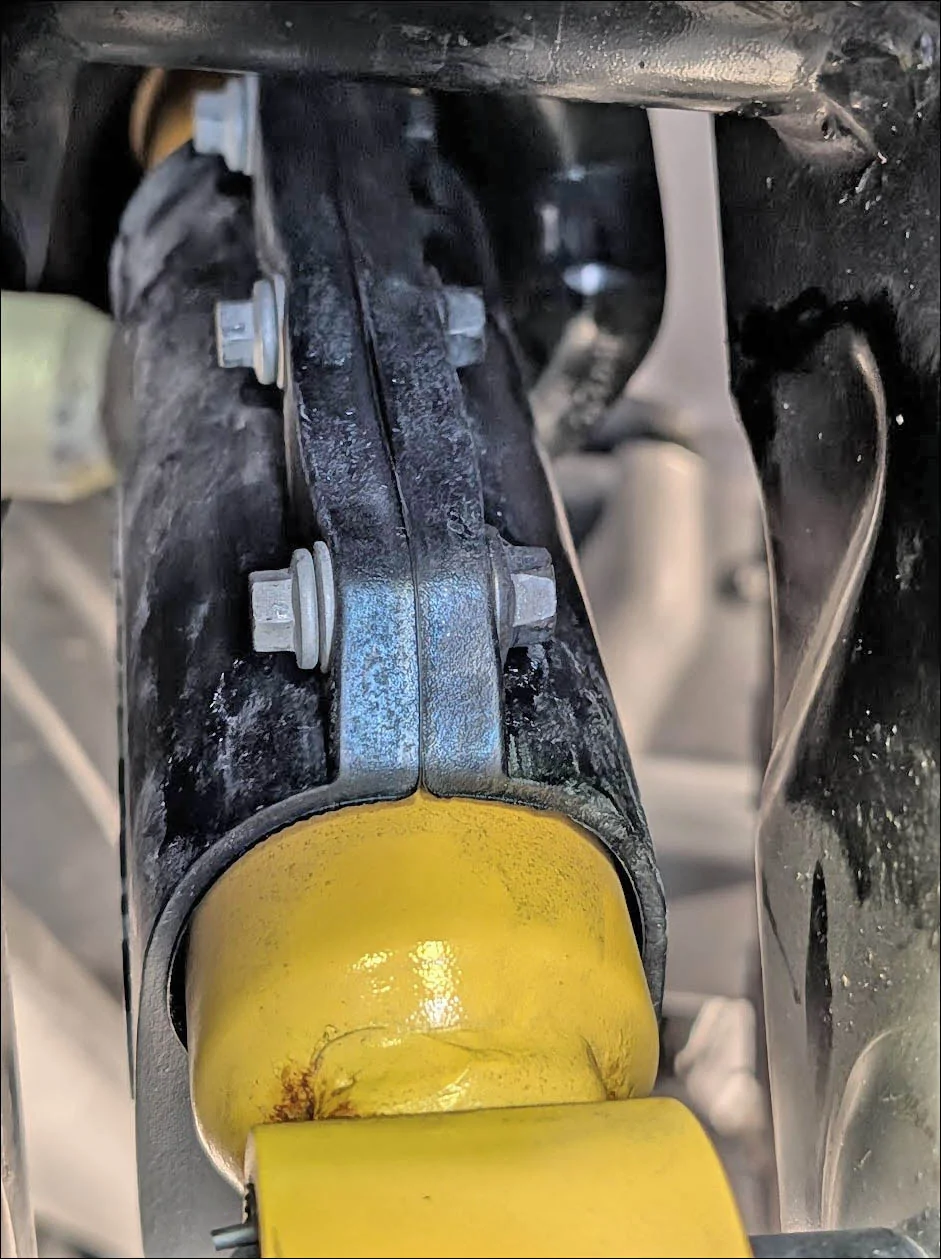Ford Bronco Rear shock recall done, shields installed. Pictures included 4