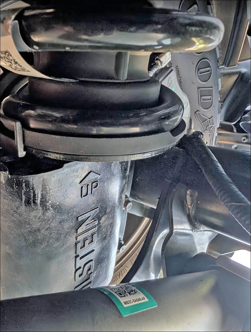 Ford Bronco Rear shock recall done, shields installed. Pictures included 2 (1)