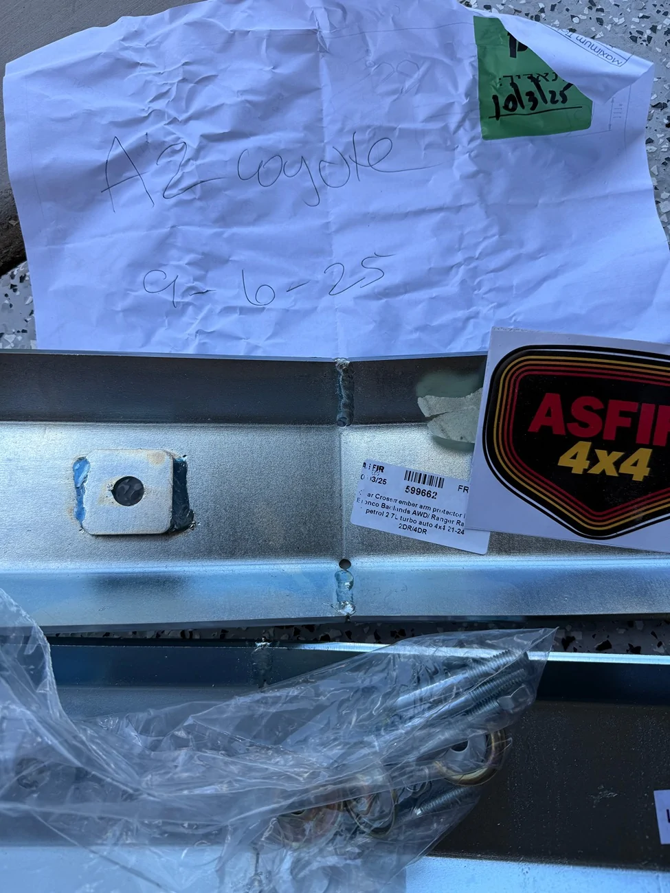 Ford Bronco ASFIR Crossmember Skids IMG_2566