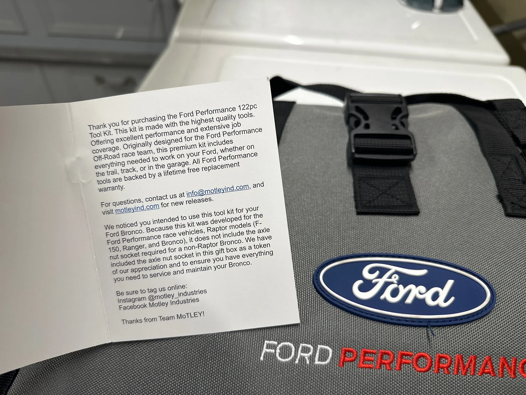 Ford Bronco NEW Ford Performance Tool Kit by Motley Ind! imag