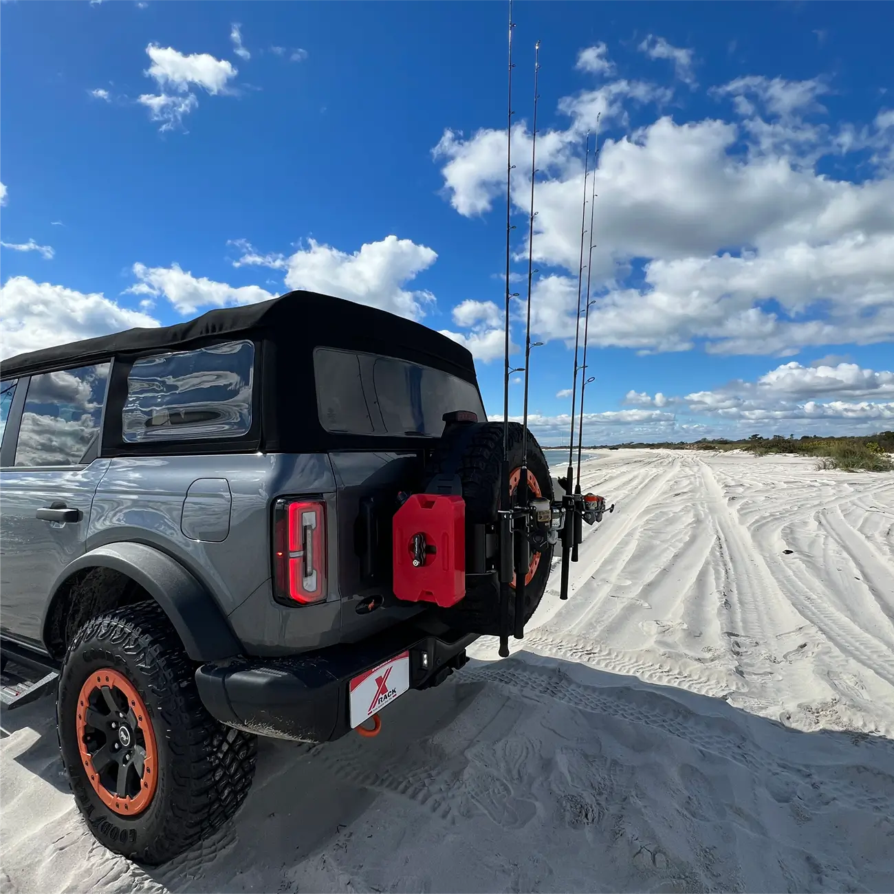 Ford Bronco Double Up Your Rock Slide EZ Rack Spare Tire Carrier with X-Rack Expansion Bracket X-Rack expansion bracket promo facebook 15x15