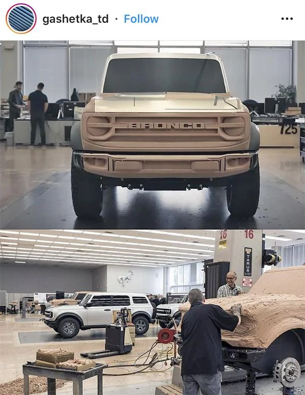 Ford Bronco Ford Bronco-large & small clay models 2