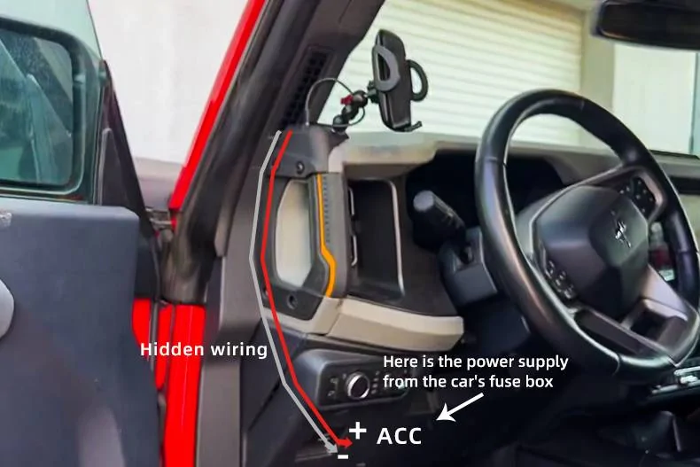 Ford Bronco Bronco exclusive multi-function mobile phone holder (supports fast charging) by AIGMUX 06