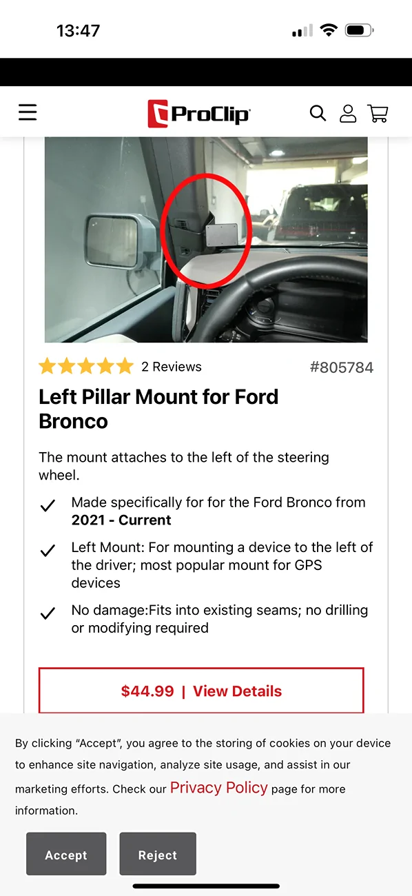 Ford Bronco Bronco exclusive multi-function mobile phone holder (supports fast charging) by AIGMUX IMG_0992