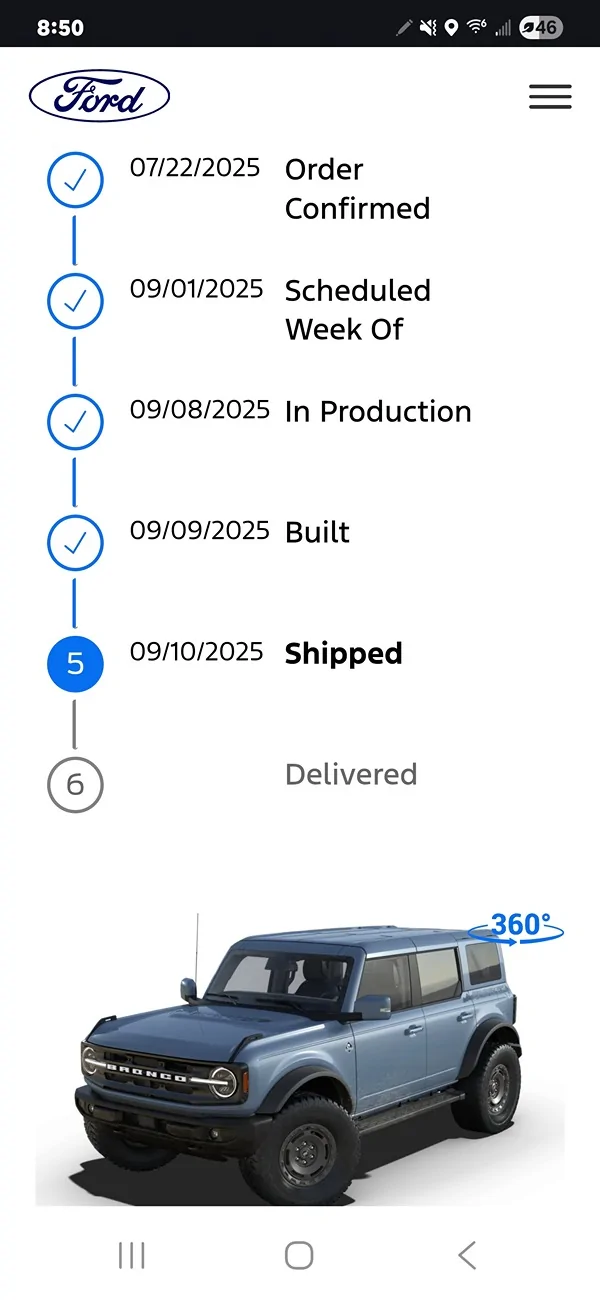 Ford Bronco 2025 Order Wait Time Screenshot_20250915_085013_Chrom