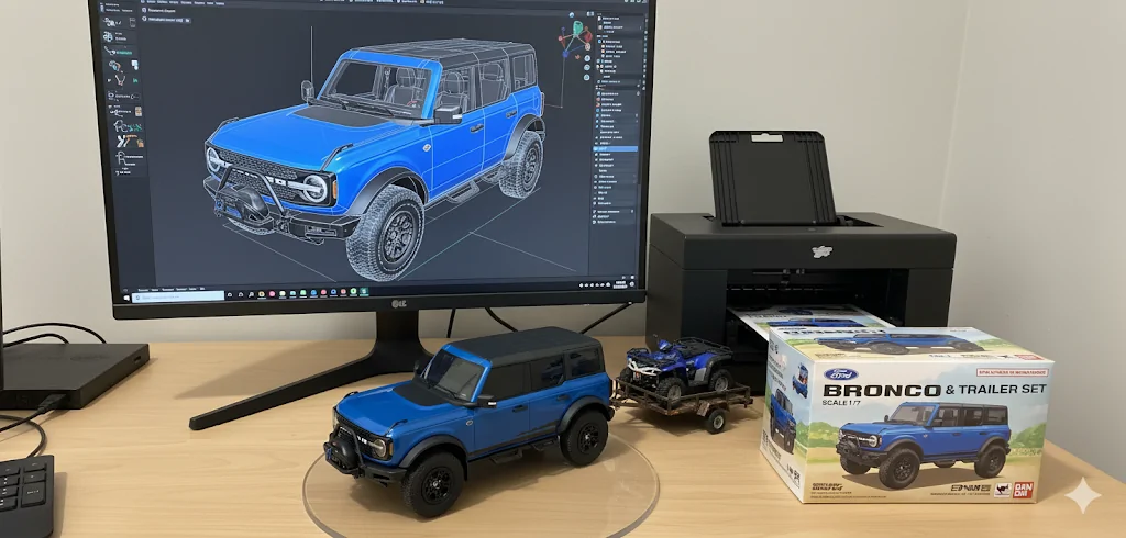 Ford Bronco Fun AI Images of Your Bronco - Try This and Post Yours! Bronco with trailer