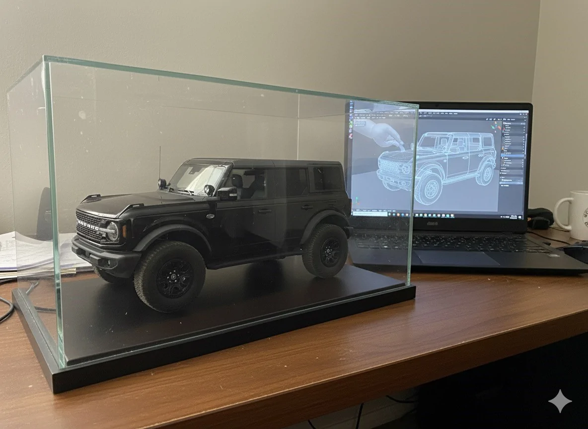 Ford Bronco Fun AI Images of Your Bronco - Try This and Post Yours! glass cas