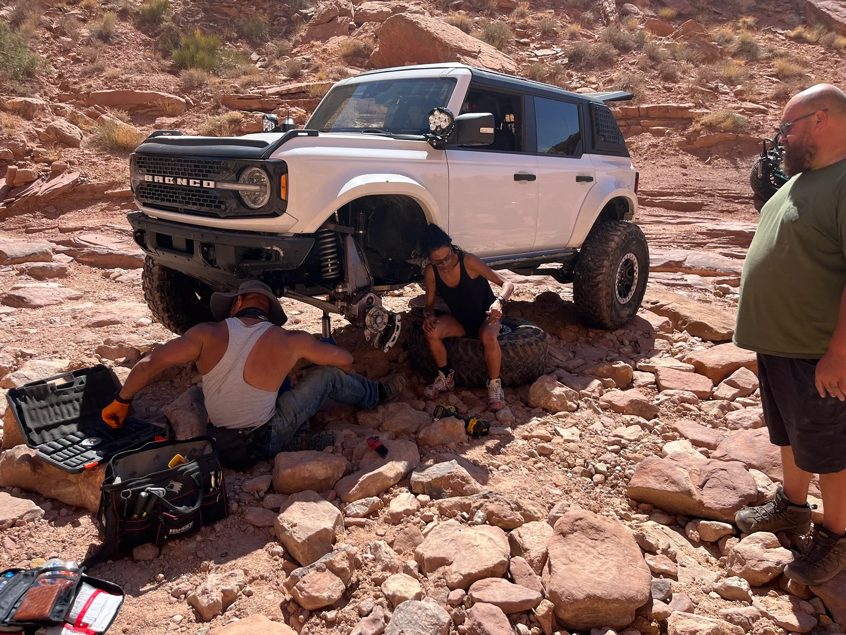 Ford Bronco Taking on Pritchett Canyon in Moab, UT IMG_7872