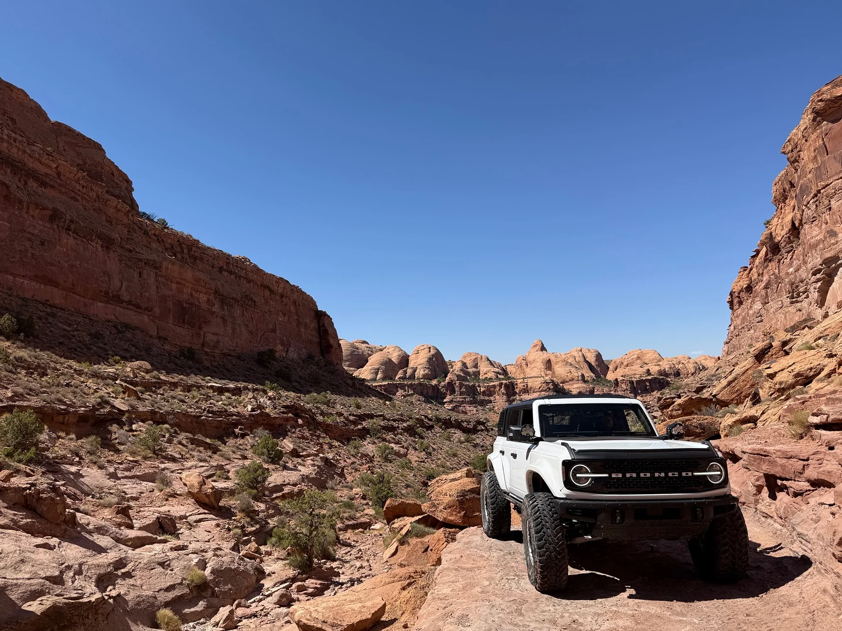 Ford Bronco Taking on Pritchett Canyon in Moab, UT IMG_8165