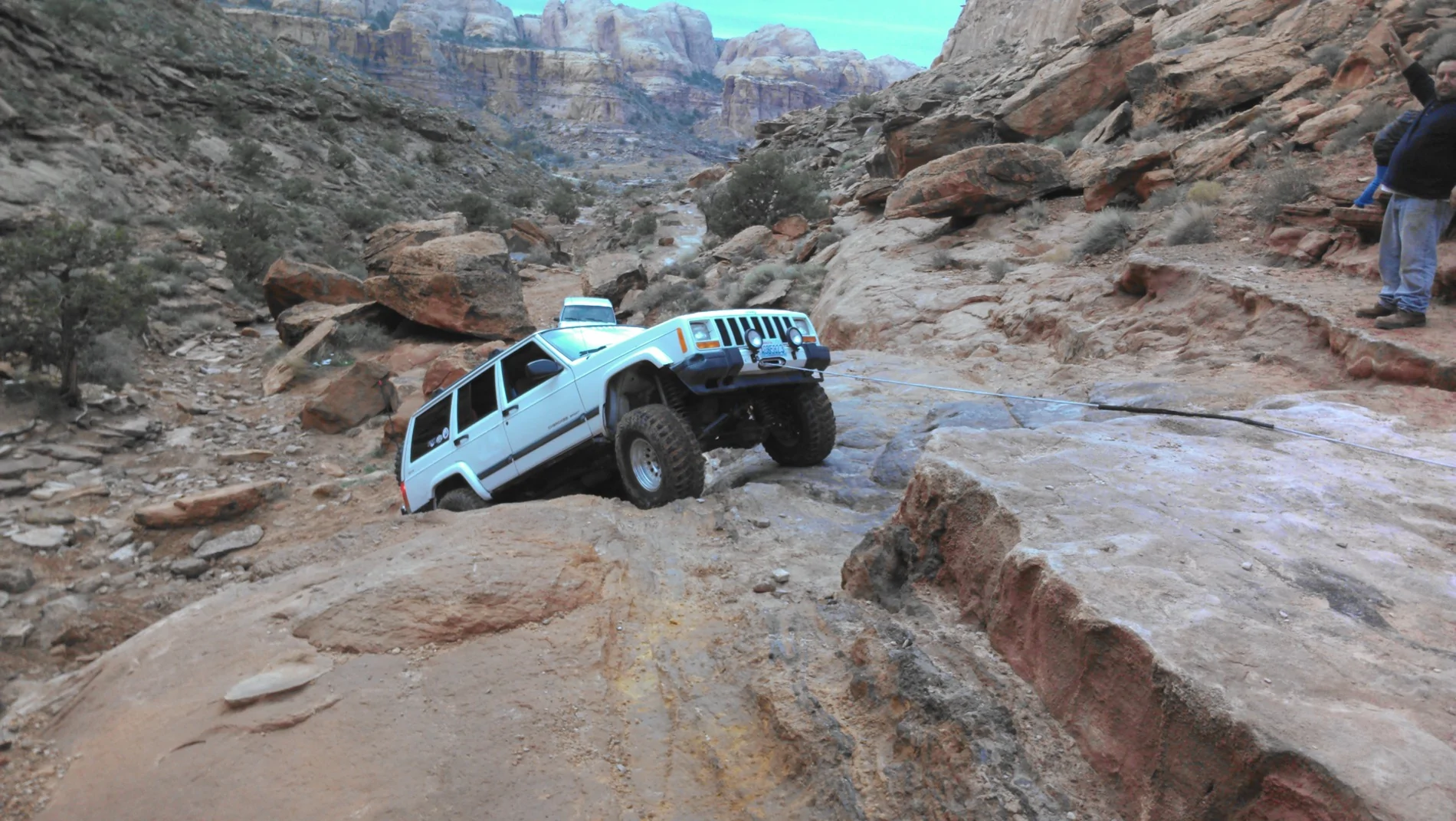 Ford Bronco Taking on Pritchett Canyon in Moab, UT IMAG1229