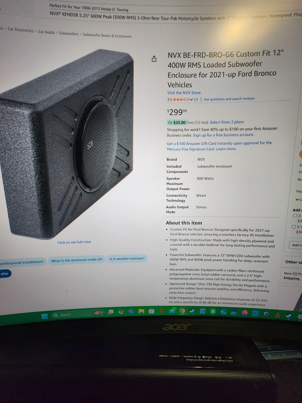 Ford Bronco 2025 subwoofer amp installation 1000011583