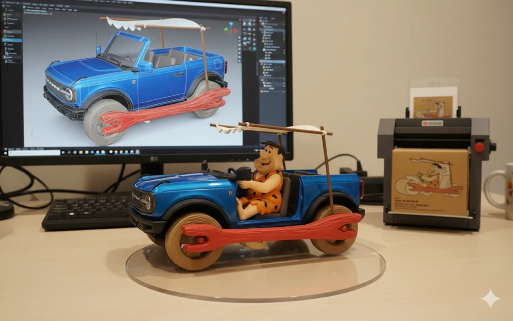 Ford Bronco Fun AI Images of Your Bronco - Try This and Post Yours! Bronco Flintstone 2