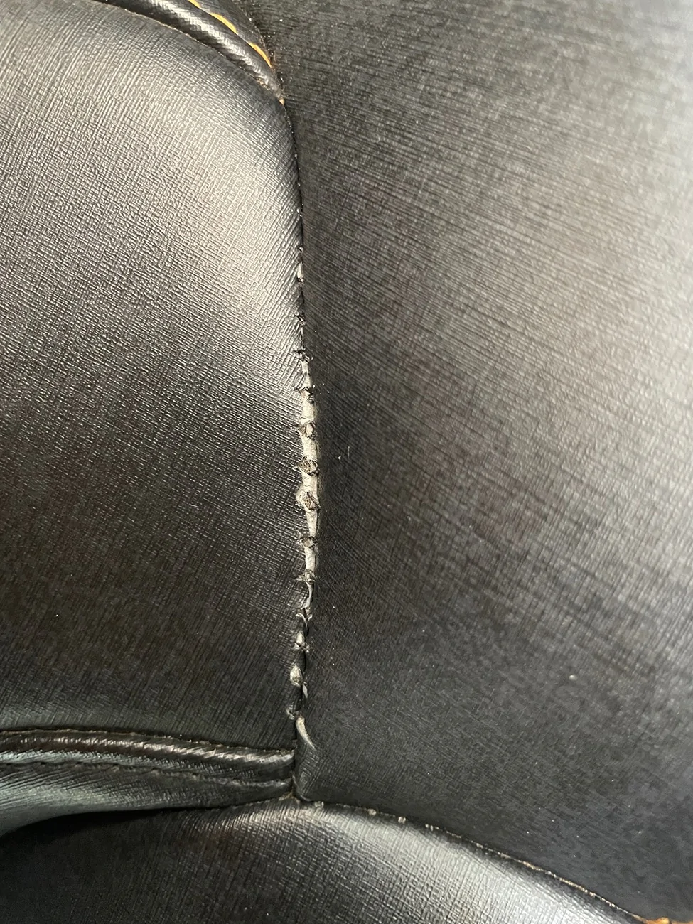 Ford Bronco Marine Vinyl Seat Stitching Separation IMG_1440
