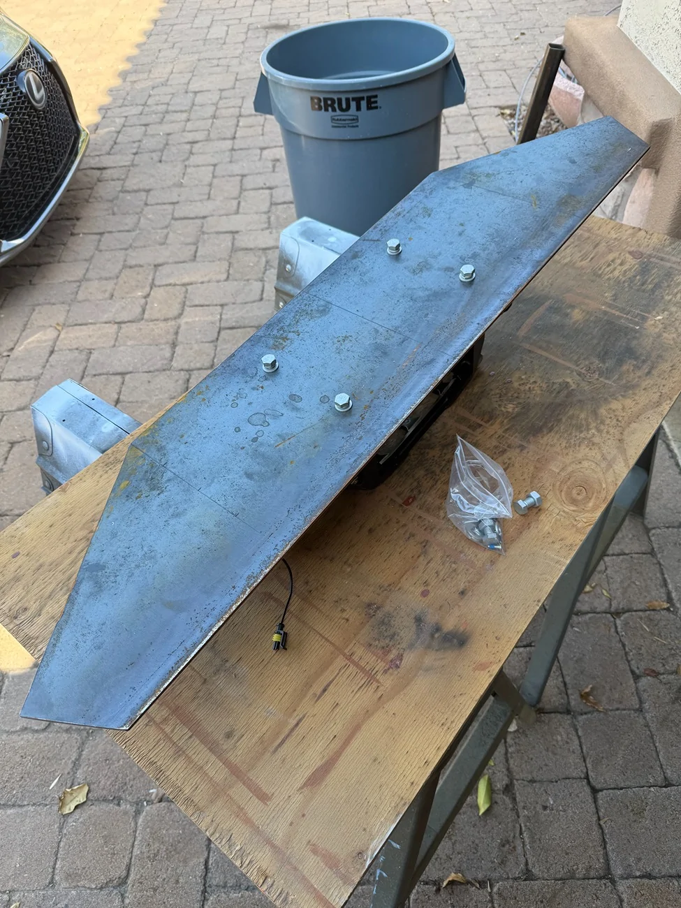 Ford Bronco DIY winch mount bumper custom fabricated Bronco bumper winch plat
