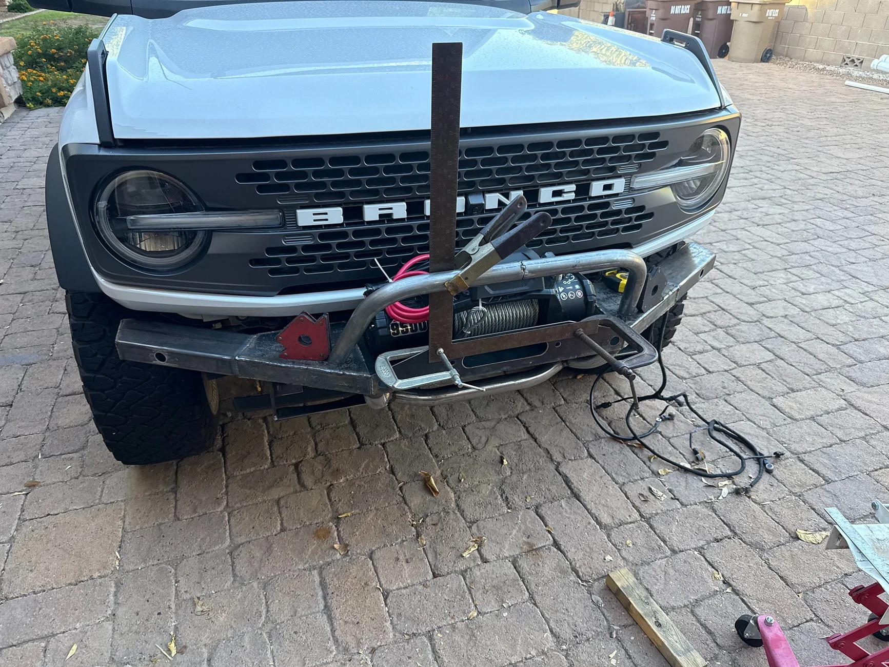 Ford Bronco DIY winch mount bumper custom fabricated Bronco bumper fit upper tu