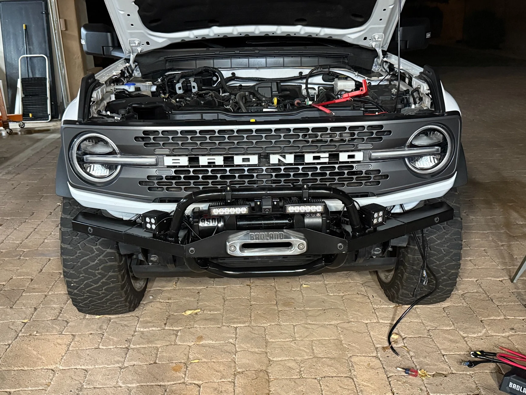 Ford Bronco DIY winch mount bumper custom fabricated bronco bumper install 2
