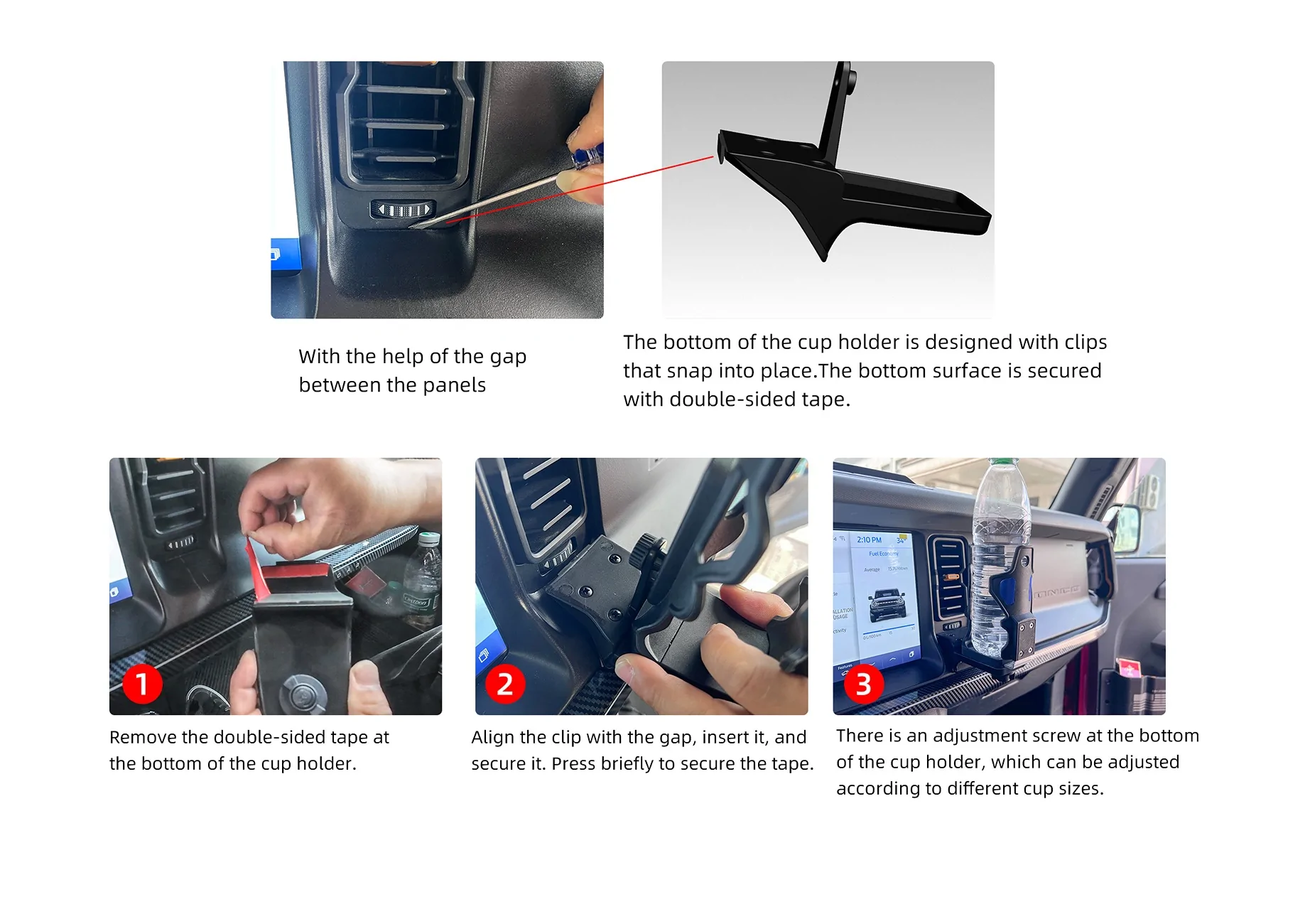 Ford Bronco Bronco cup holder (air outlet temperature adjustment) 
