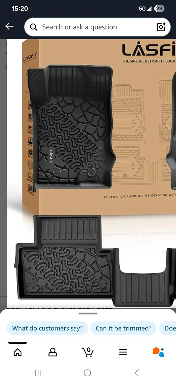Ford Bronco 3W Liners Floor Mats & Cargo Liner Review Screenshot_20250928_152032_Amazon Shopping