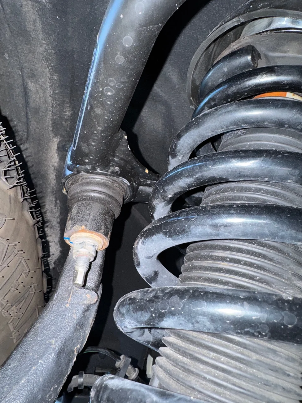 Ford Bronco Lift kit installed and CV grease everywhere IMG_6577