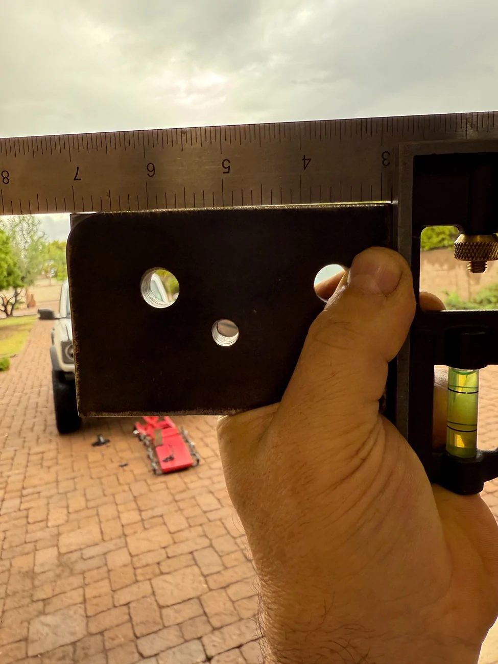 Ford Bronco DIY winch mount bumper custom fabricated bronco bumper tabs with holes