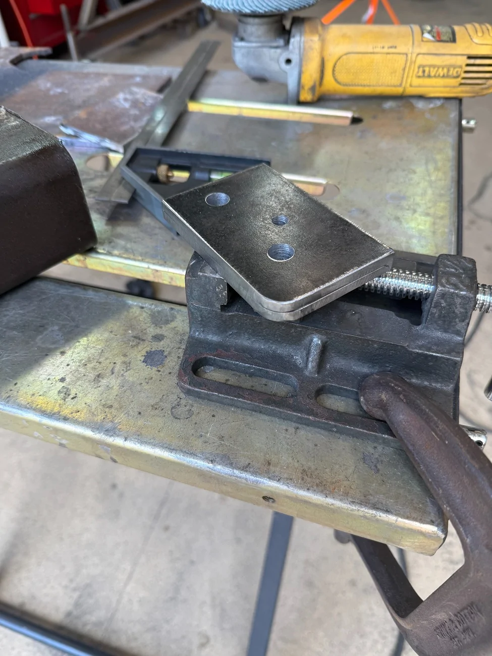 Ford Bronco DIY winch mount bumper custom fabricated bronco bumper tabs with holes 2