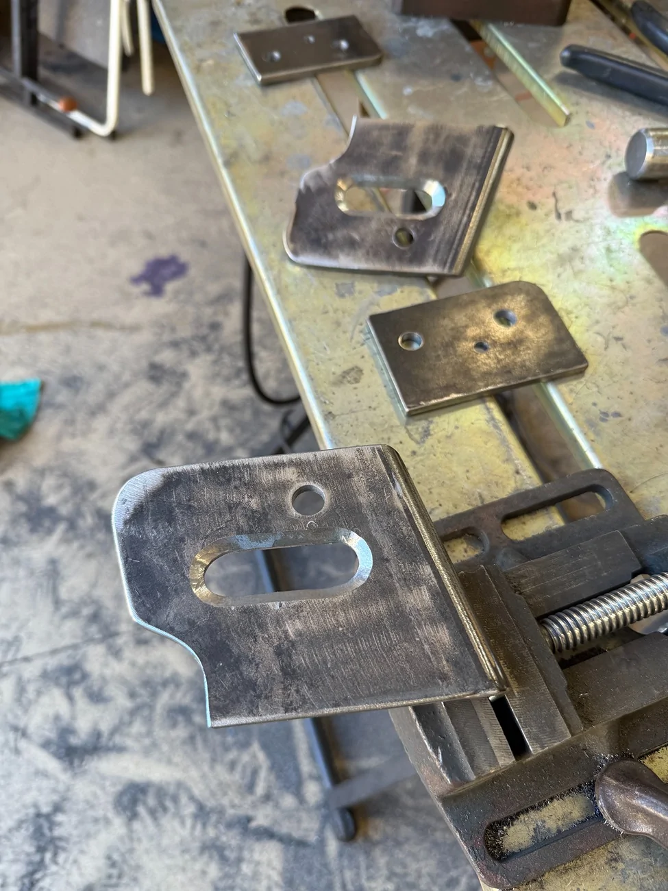 Ford Bronco DIY winch mount bumper custom fabricated bronco bumper reinforcement plate 2