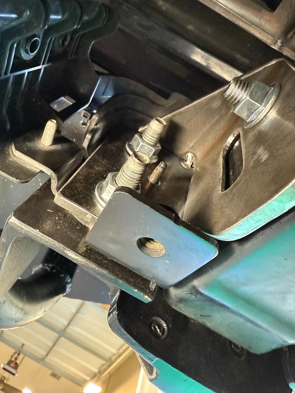 Ford Bronco DIY winch mount bumper custom fabricated bronco bumper on-vehicle weld tack