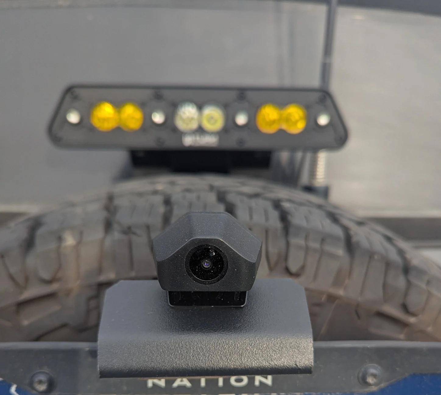 Ford Bronco Wolfbox G900 TriPro Camera Review Rear Camera