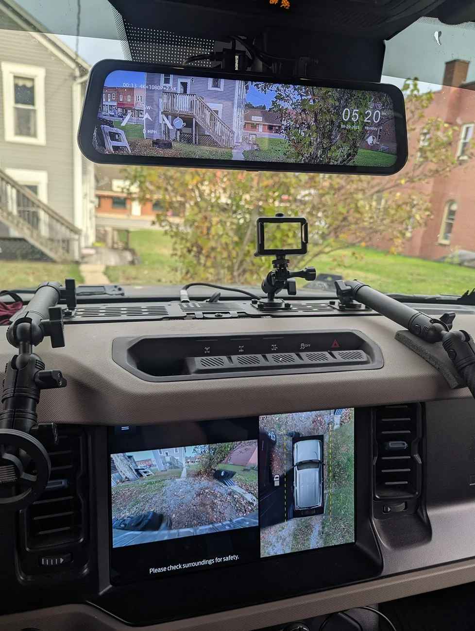 Ford Bronco Wolfbox G900 TriPro Camera Review Wolfbox + OEM