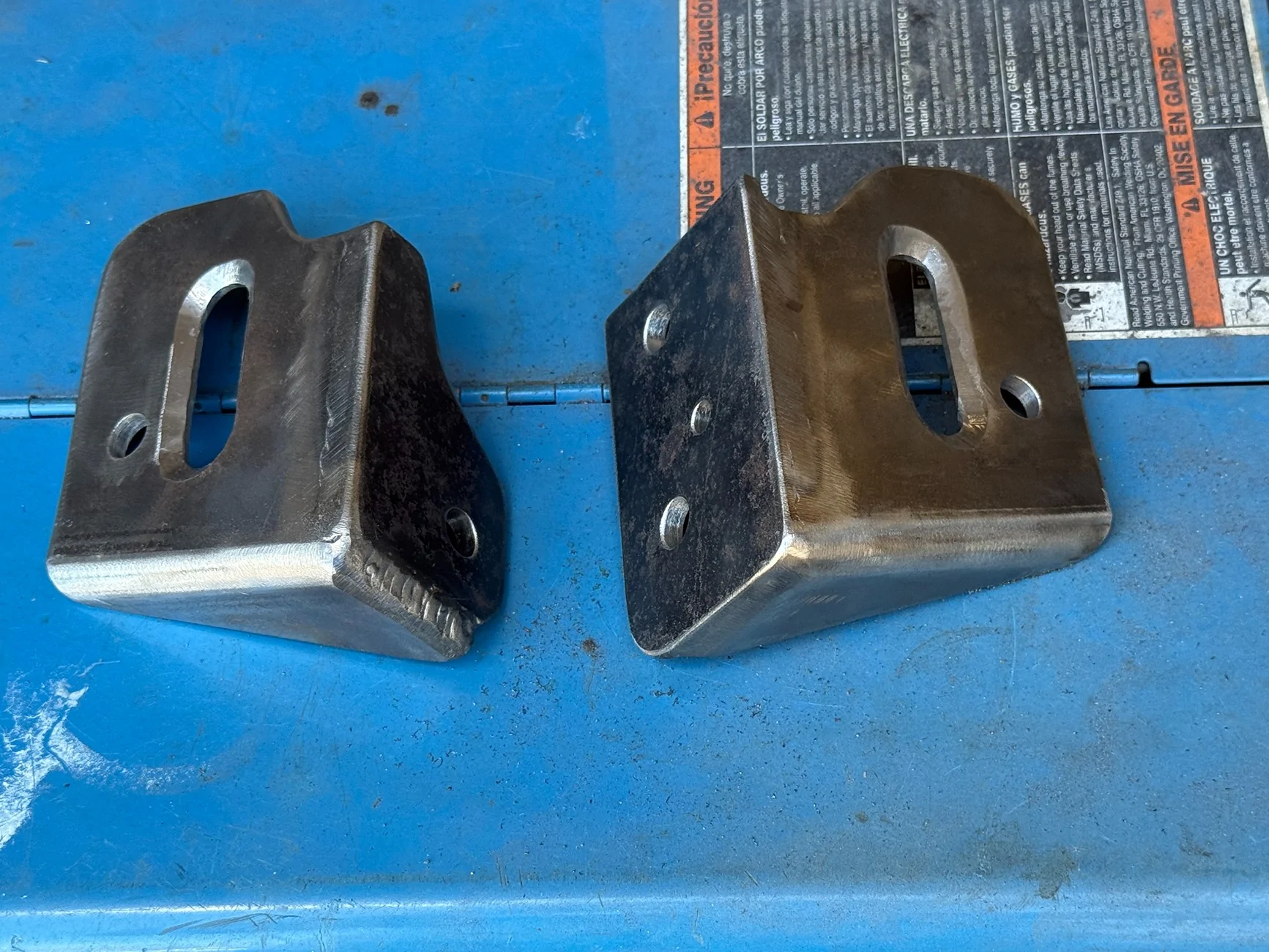 Ford Bronco DIY winch mount bumper custom fabricated bronco bumper passenger side reinforcement brackets 2