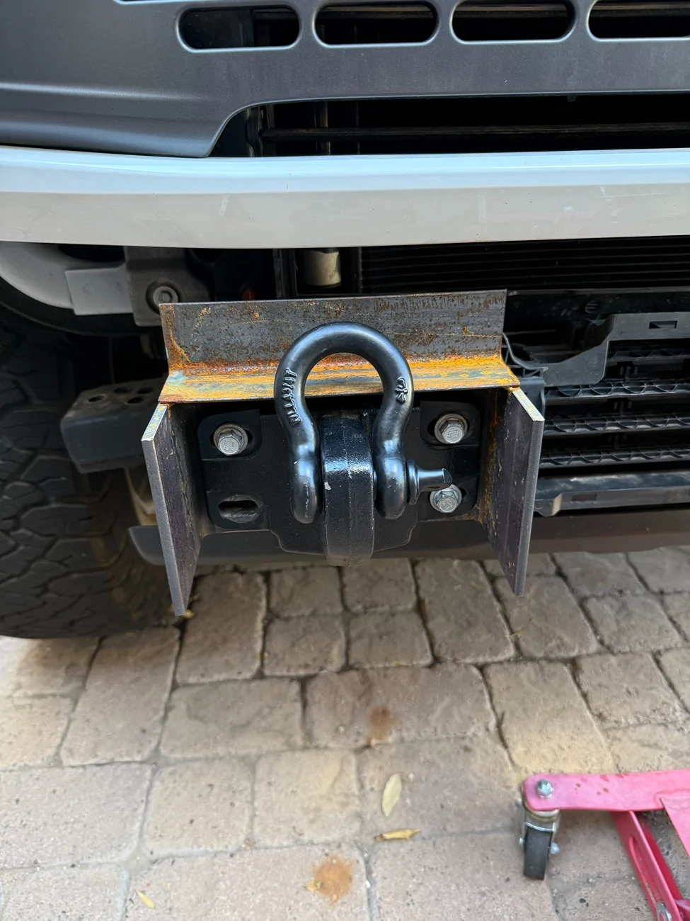 Ford Bronco DIY winch mount bumper custom fabricated Bronco bumper frame mount