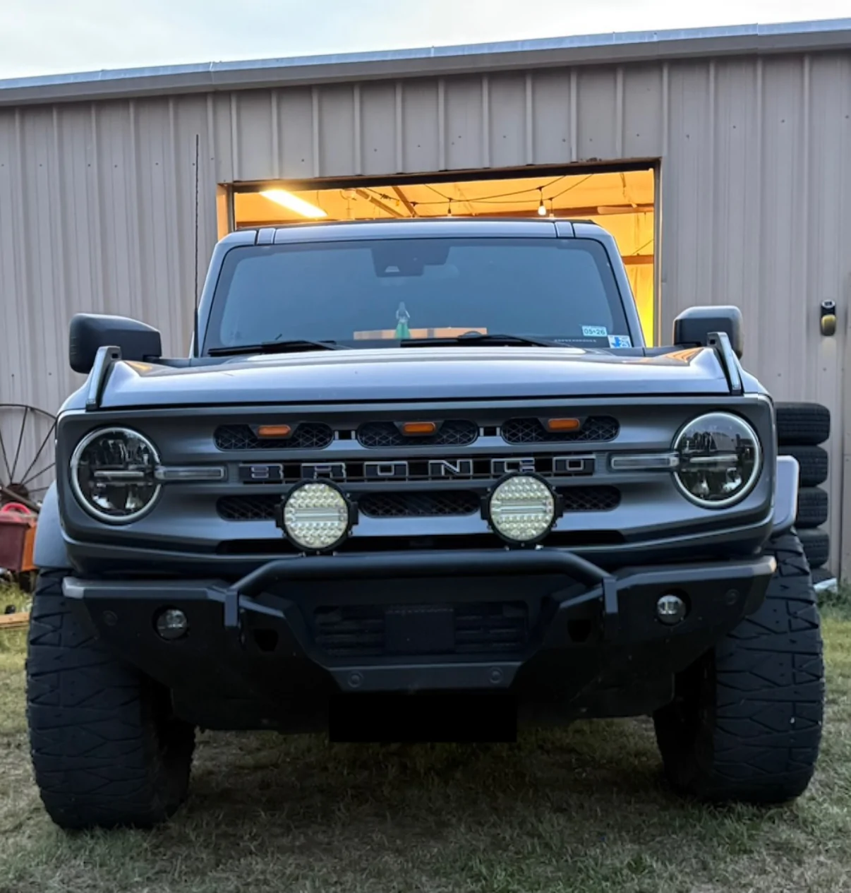 Ford Bronco HAVOC Steel Bender Front Bumper Installed IMG_1199