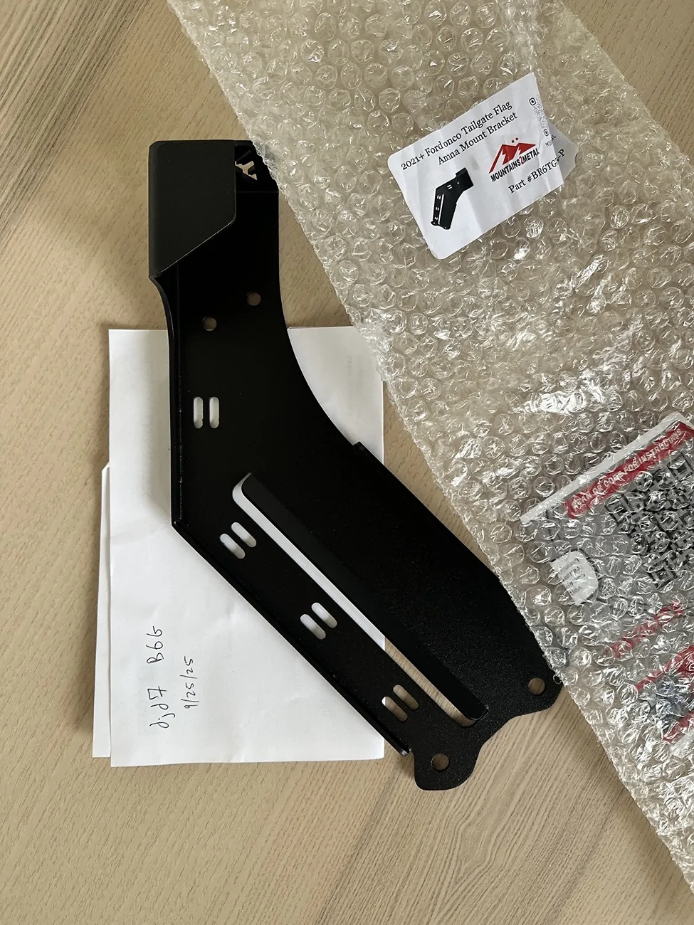 Ford Bronco $35ea Tailgate Flag Antenna Mount Bracket 2021+ M2M driver side IMG_0250
