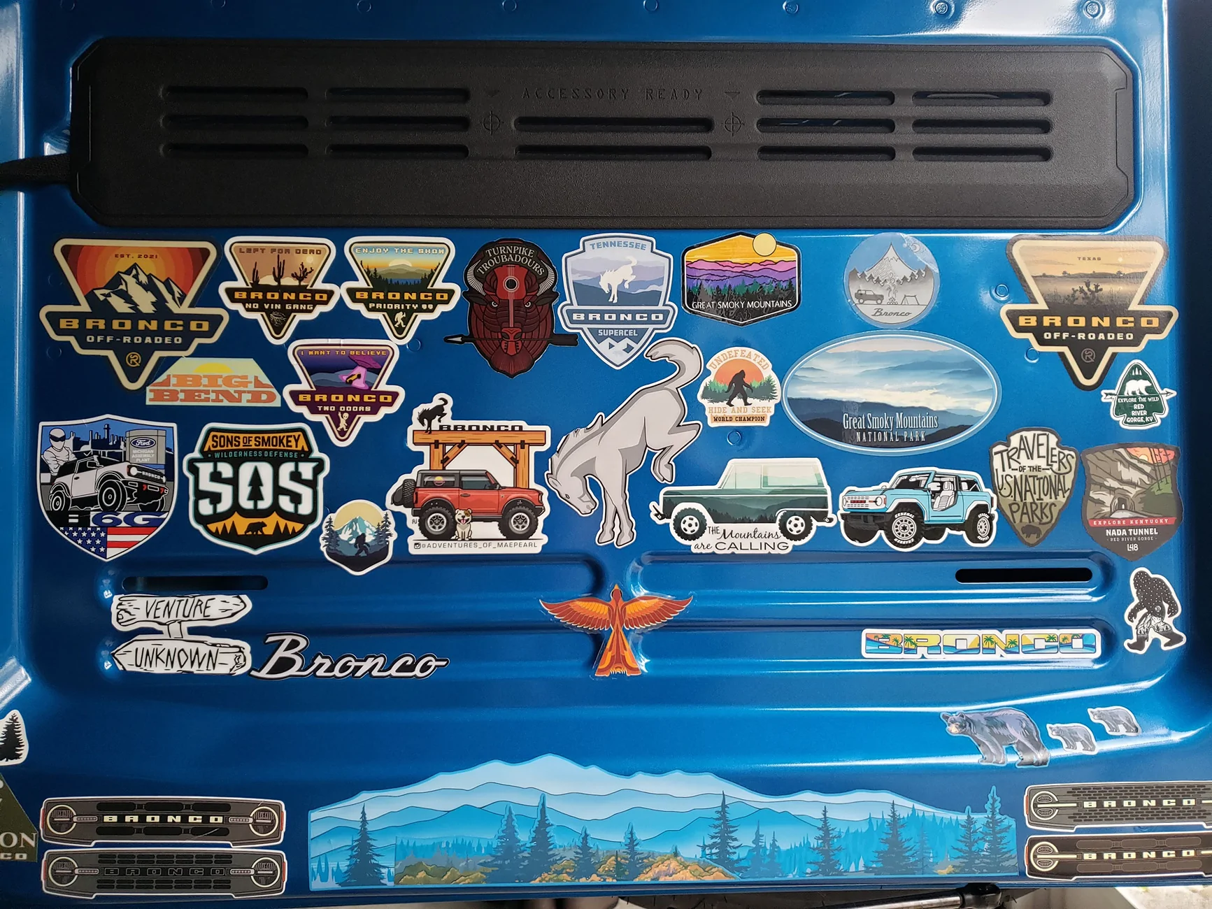 Ford Bronco tailgate interior truck bed coating Tailgate Stickers