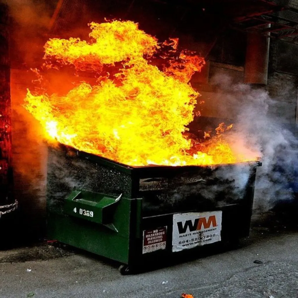 Ford Bronco Tagging another Bronco Dumpster-fire-pic