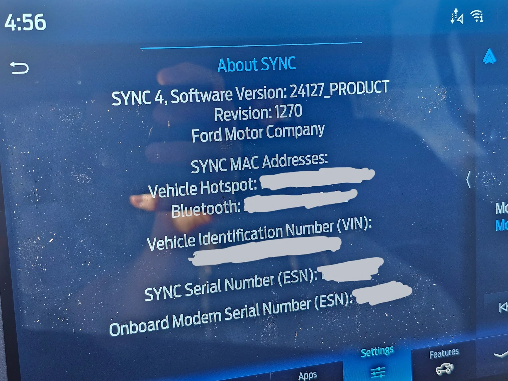 Ford Bronco Sync will not load the navigation map or navigation settings. Using embedded navigation (i.e. the non paid version) 20251002_165619