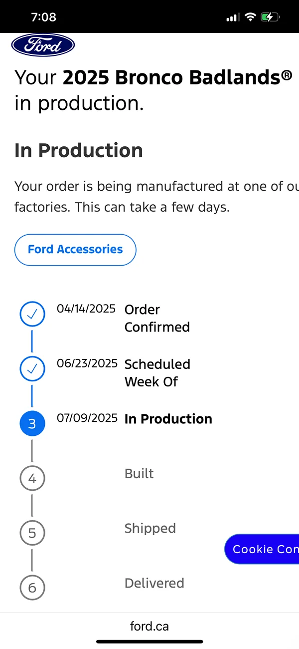 Ford Bronco 2025 BRONCO ORDER TIMELINES IMG_9704