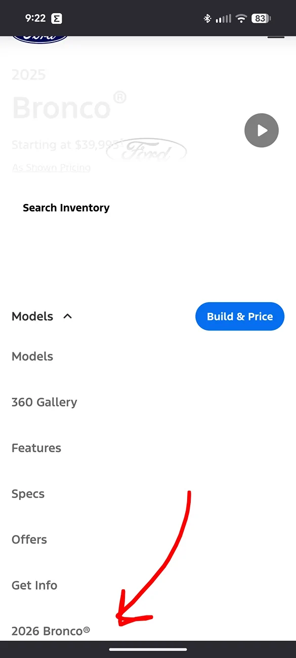 Ford Bronco 2026 Bronco Order Guide (changes & updates) Screenshot_20251015-212214~2