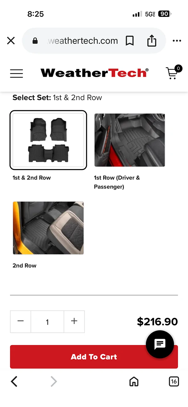 Ford Bronco Weathertech HP 4door mats IMG_0284