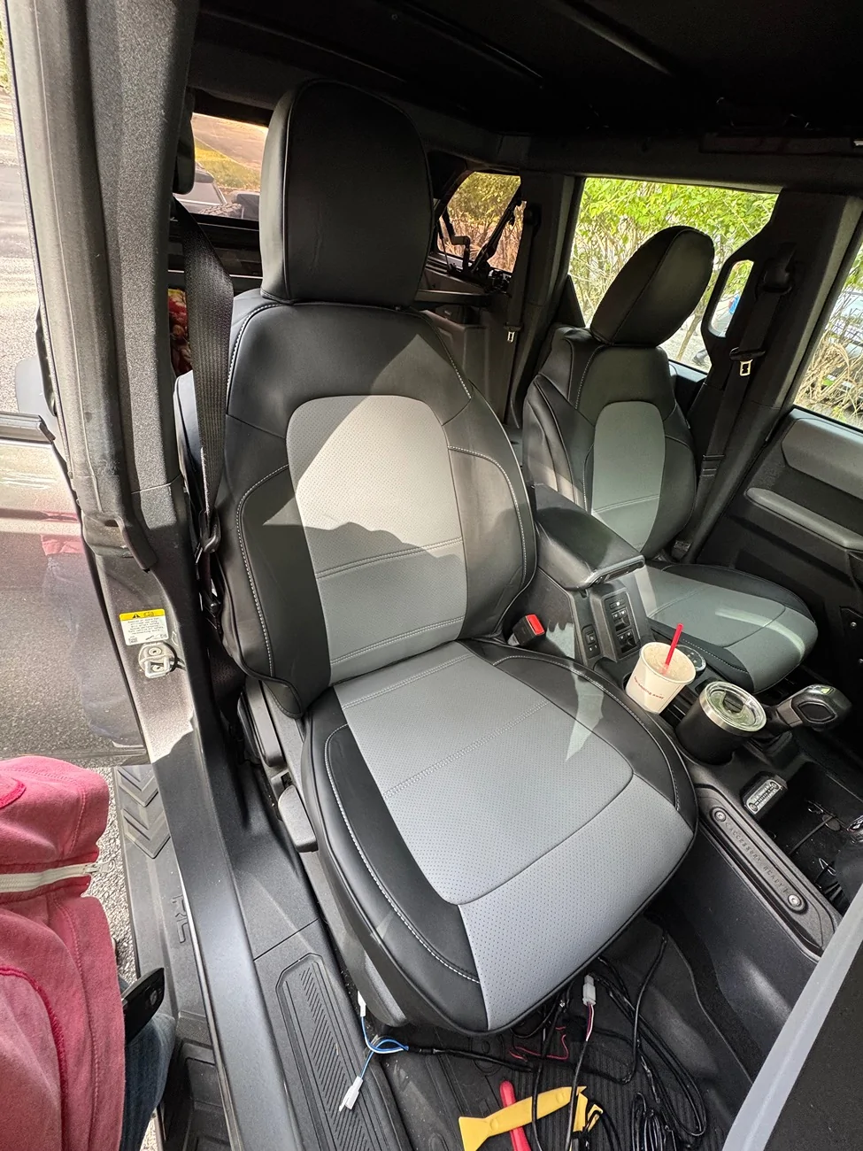 Ford Bronco Seat covers / heated seats installed for $250 IMG_2570