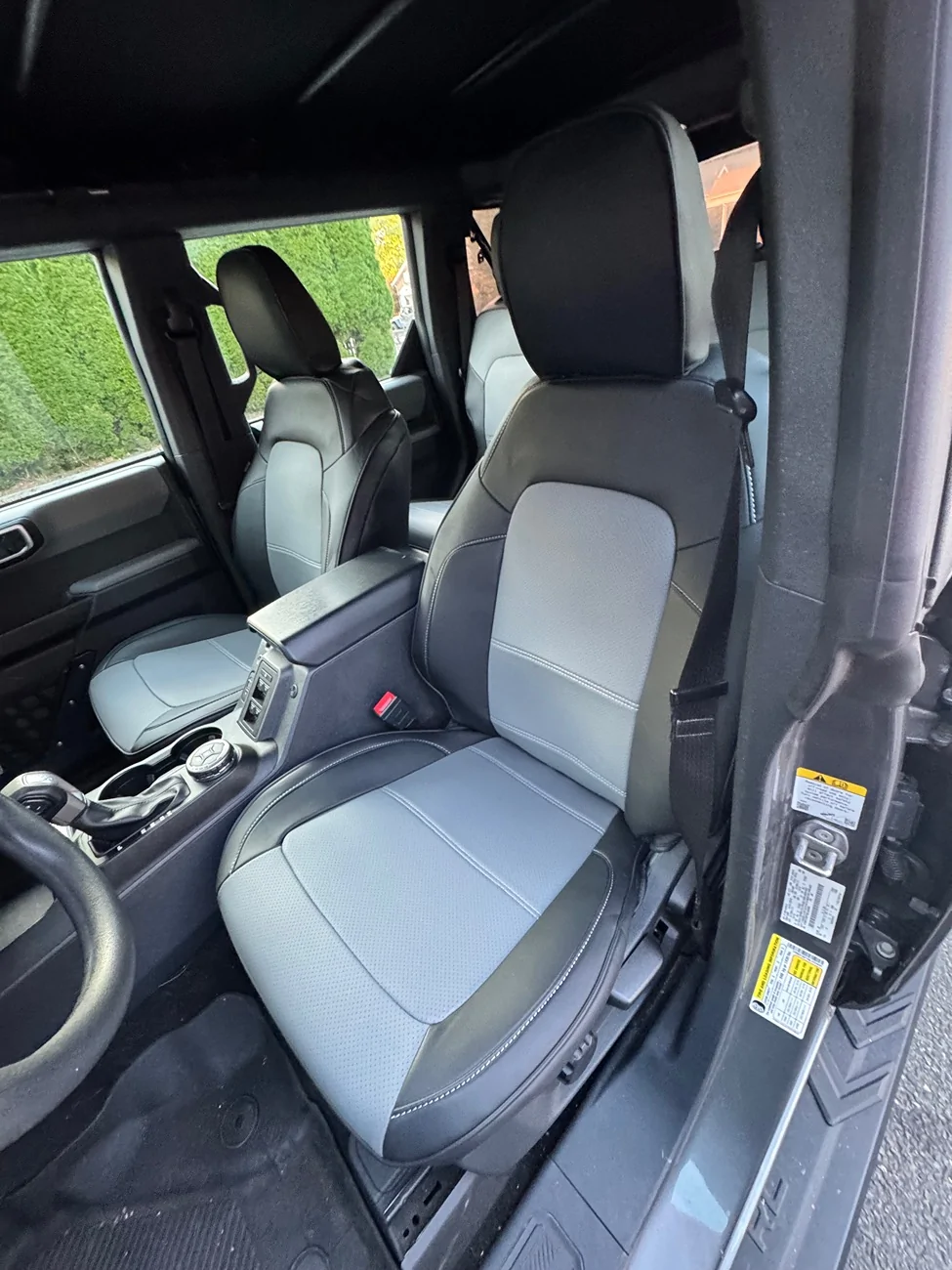 Ford Bronco Seat covers / heated seats installed for $250 IMG_2573