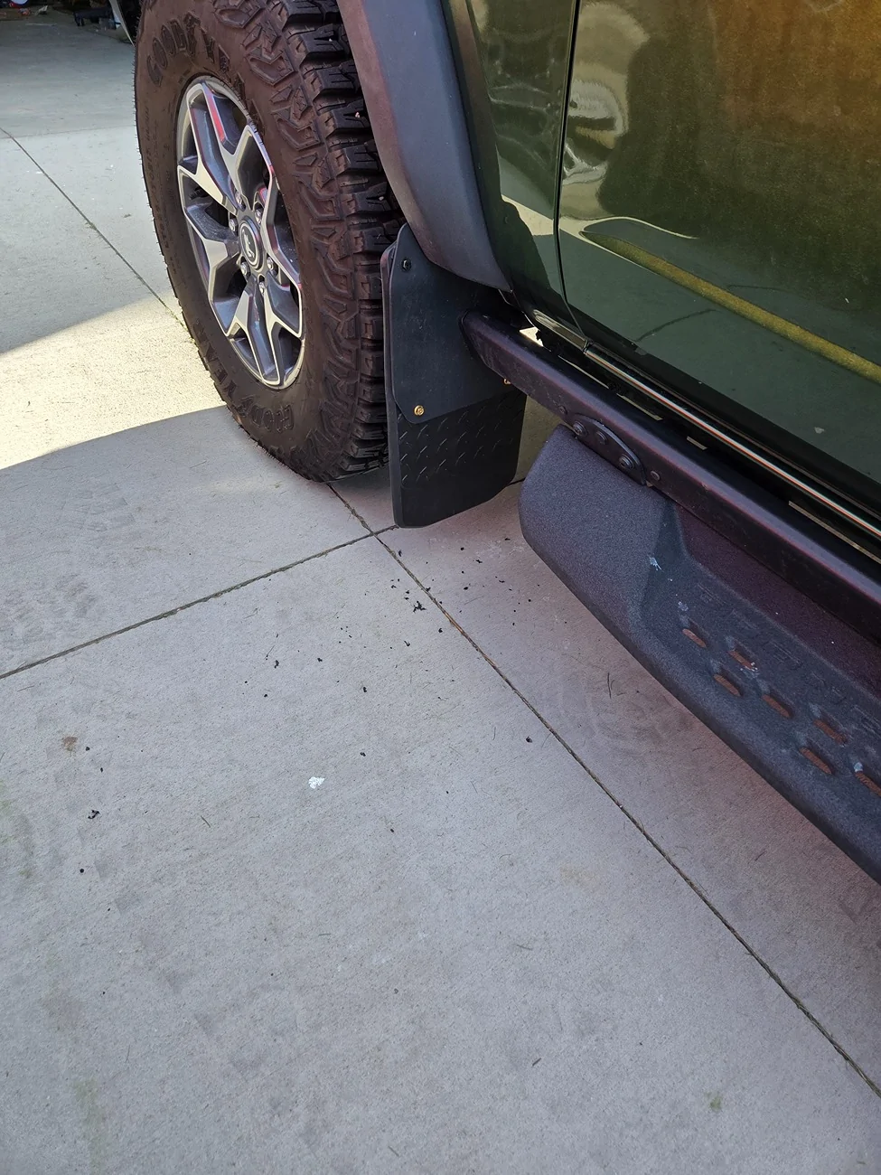 Ford Bronco Mud flap modification (added extension) 20250920_174754