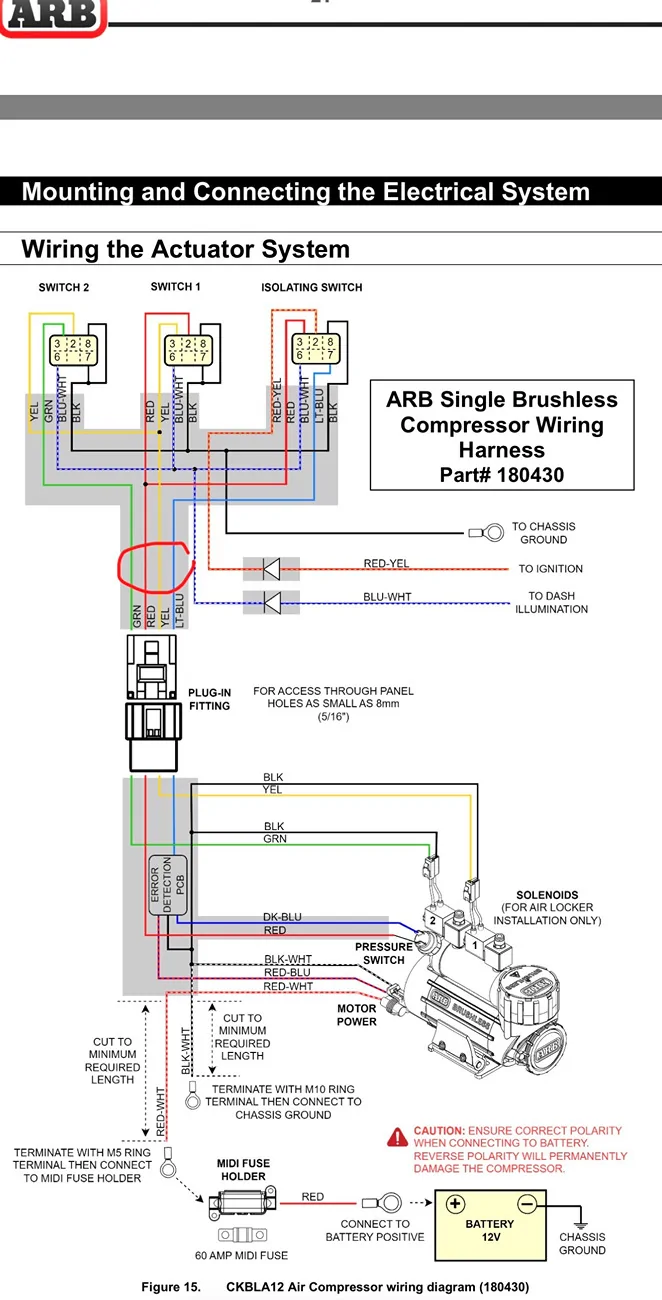 Ford Bronco ARB Brushless Single Compressor Install Compressor Wiring Diagram
