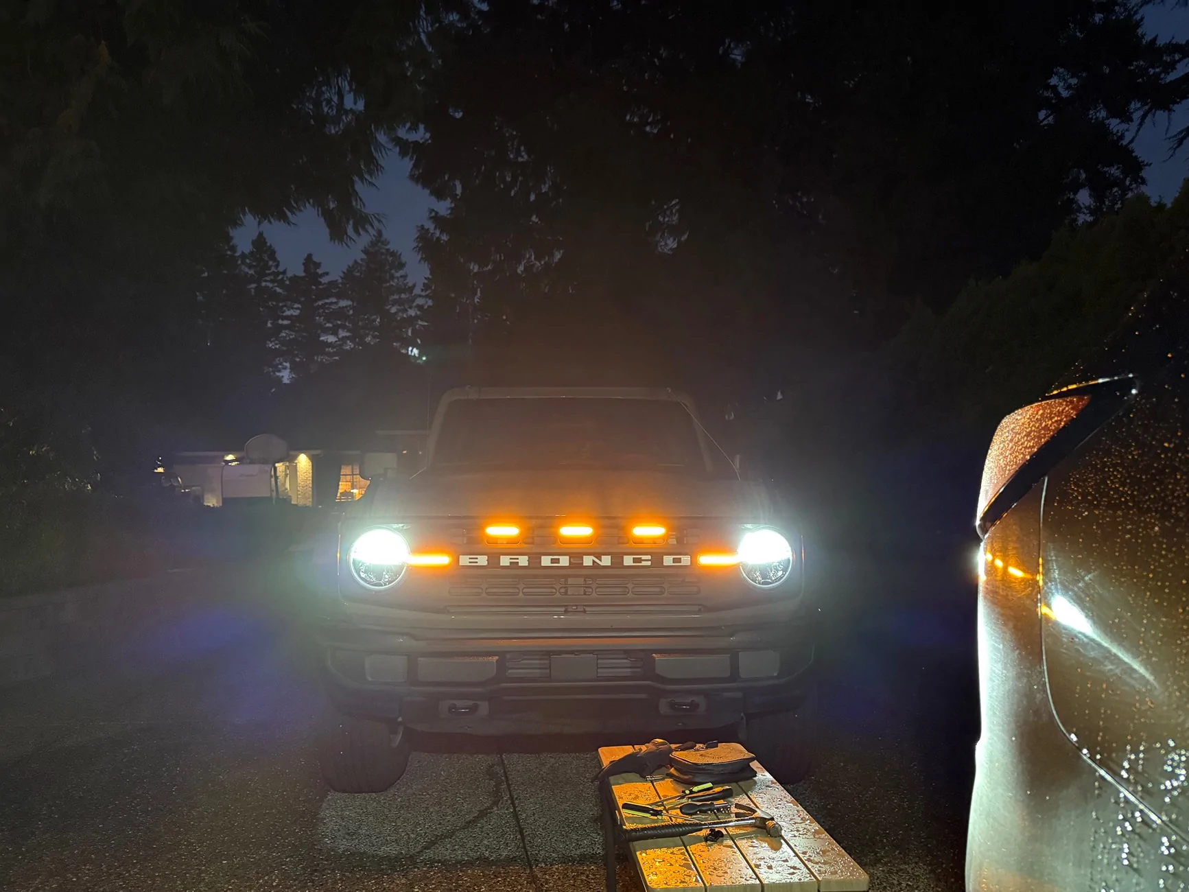 Ford Bronco Issues with installing grille after installing grille lights IMG_2308