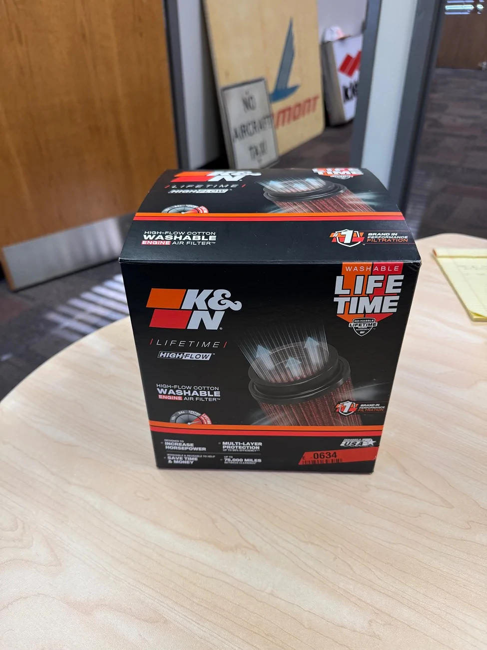 Ford Bronco K&N PERFORMANCE AIR FILTER - NEW OPEN BOX - WILL SHIP - $60 IMG_7749