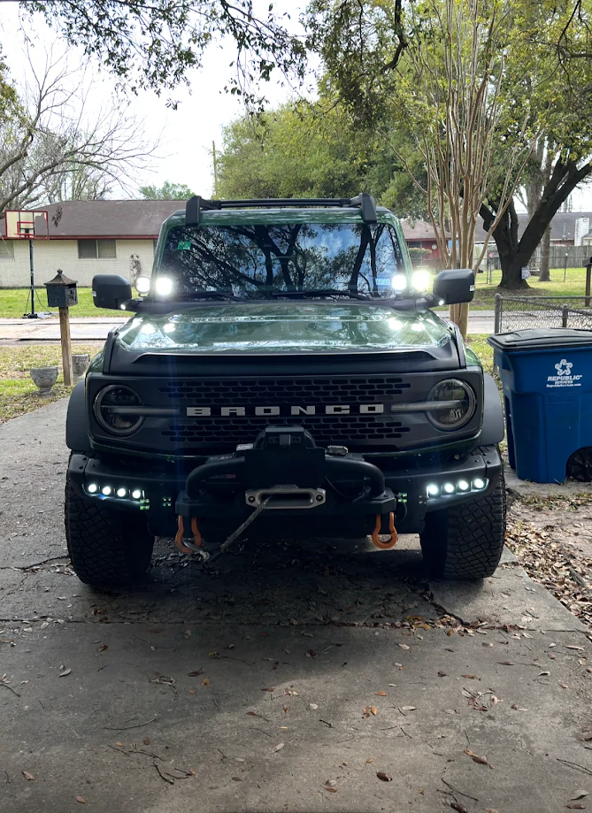 Ford Bronco Lights and the wife. IMG_2435