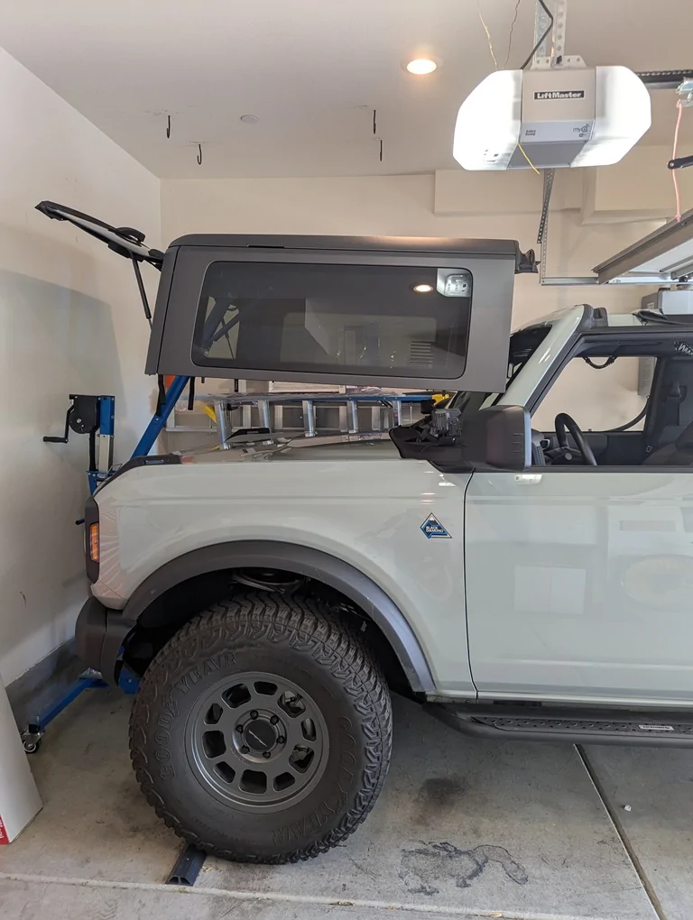 Ford Bronco EZ4x4 Hard Top and Door Removal Storage System Review and Discount Code PXL_20251028_204205623