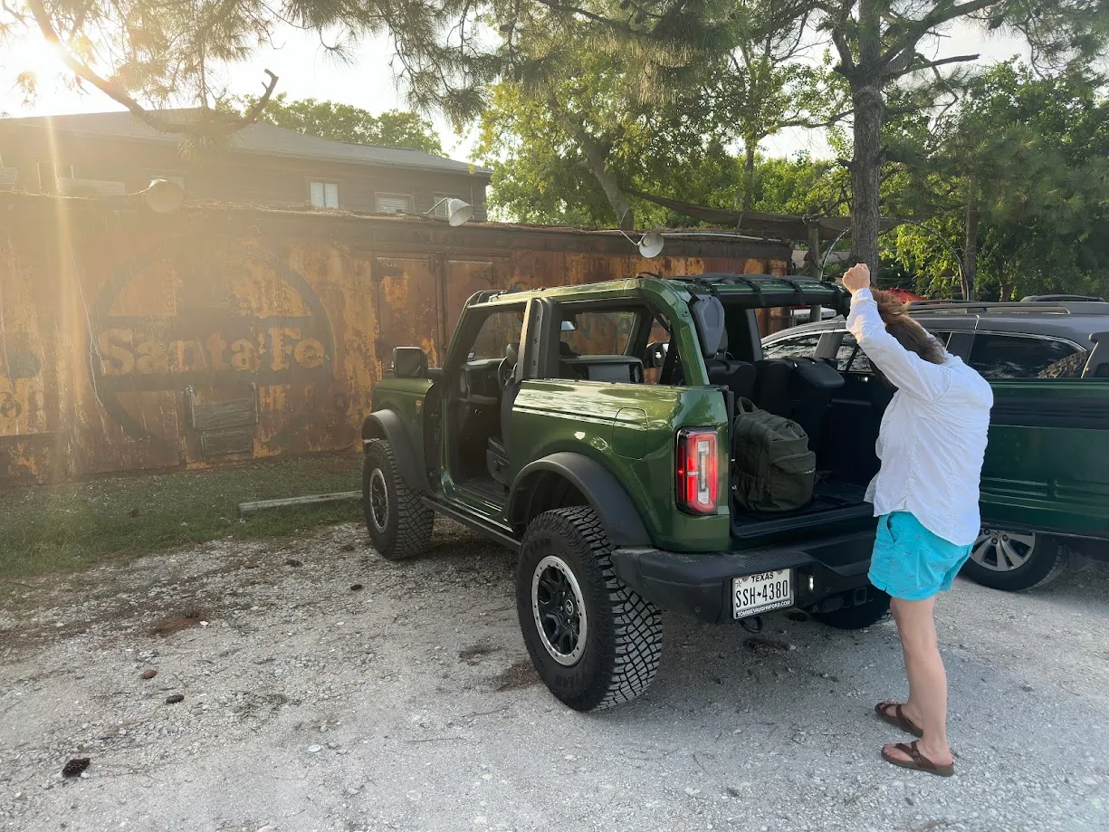 Ford Bronco Lights and the wife. IMG_2716
