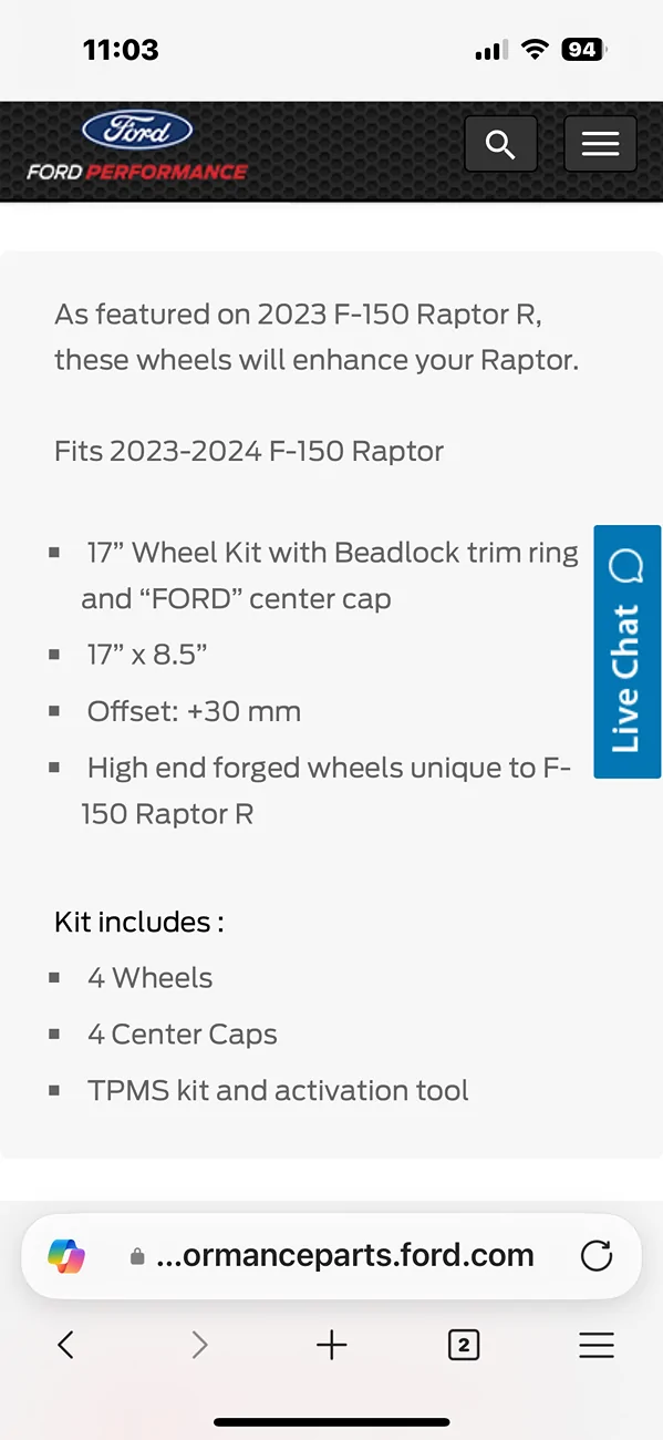 Ford Bronco Raptor R wheels on Bronco Raptor IMG_4739